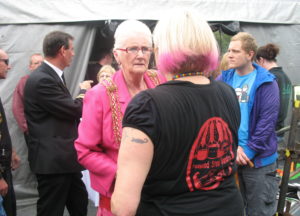 Chatting with Lady Mayoress backstage Leeds Carnival 2009