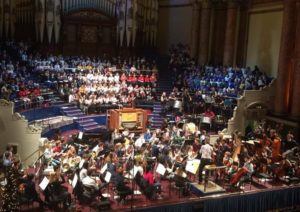 Sparrows 2016 with other ArtForms ensembles at Leeds Town Hall winter