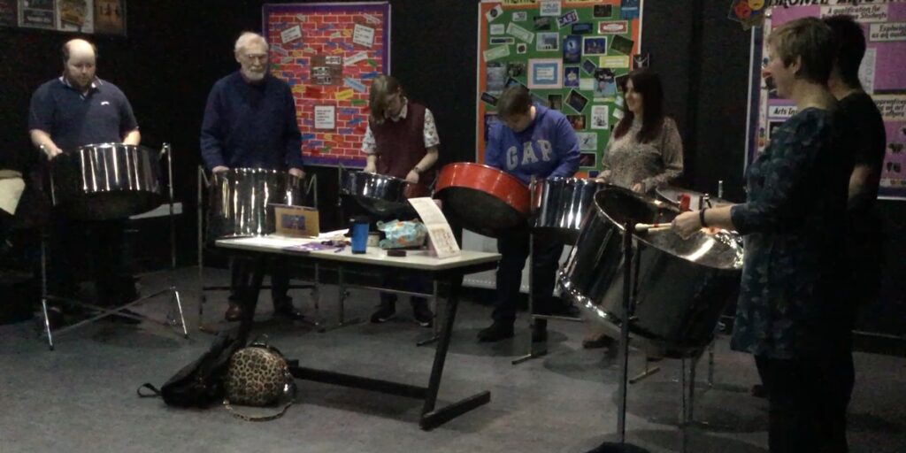Horsforth Music centre first ever steelpan lesson Jan 2019